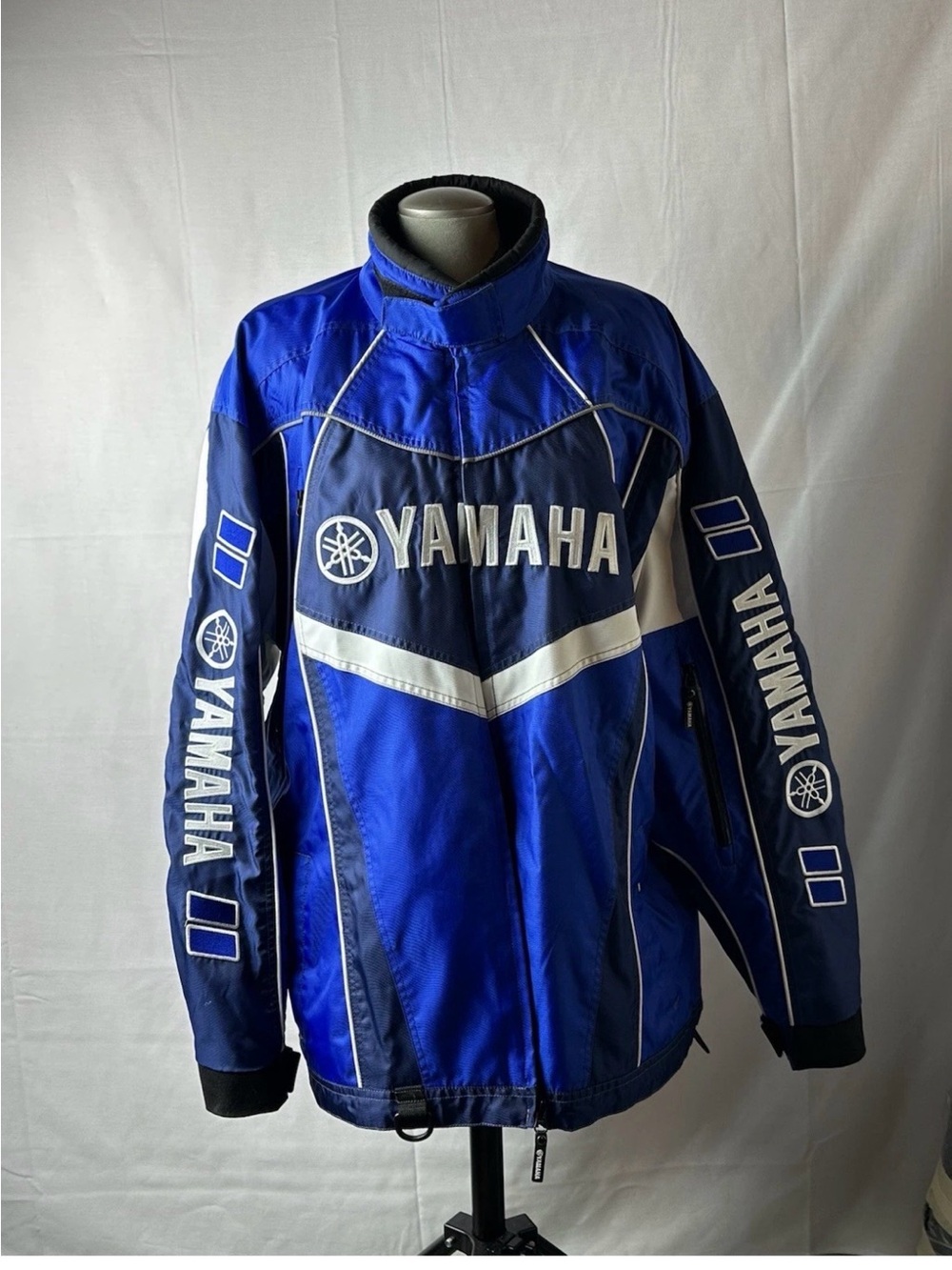 VINTAGE 90s Yamaha Team Race Jacket Motocross Supercross Blue 3XL AUTHENTIC